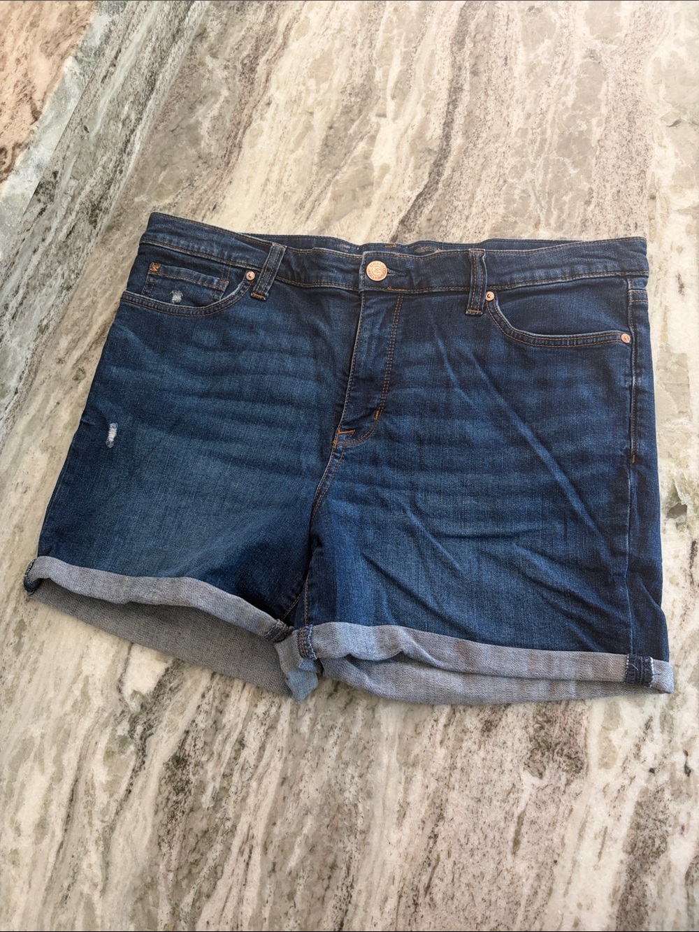 Seven7 Jeans Dark Blue Shorts Size 14